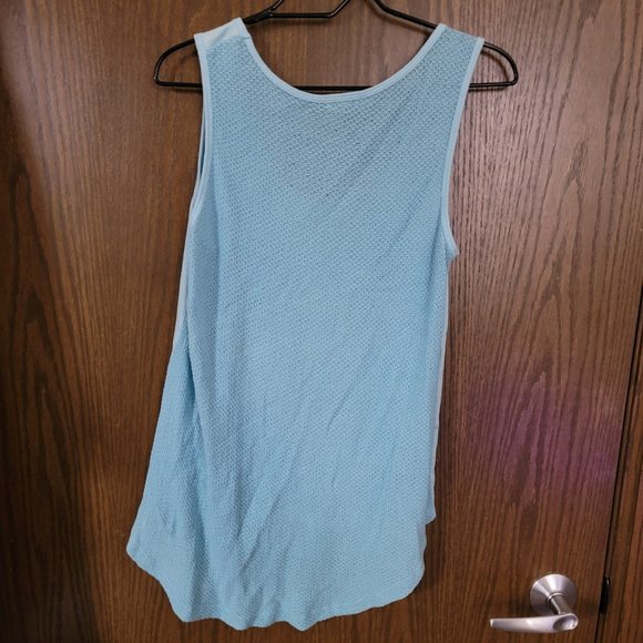 Gorgeous Mododoc Los Angeles Aqua Blue Embroidered Tank Top Size Medium - Picture 8 of 12